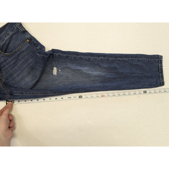 Levi’s 501 T Button Fly Jeans Women Size 26x28 Distressed Destroyed Blue - Picture 11 of 13